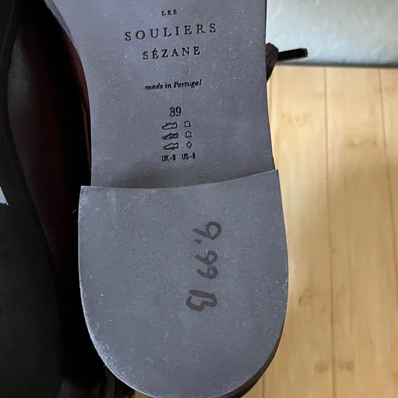 Sezane Caroline Brown leather Loafers - glossy chocolate - 39 - Picture 11 of 12